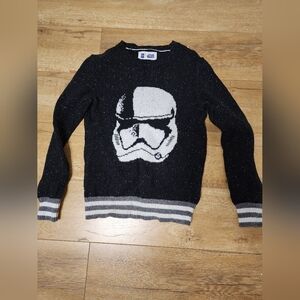 Gap STAR WARS Sweater Darth Vader Intarsia Kids M 8-9 Cotton Wool Star Night